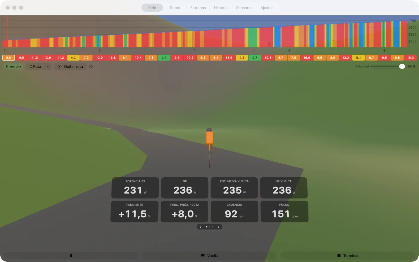 Subiendo el Passo dello Stelvio en el mundo 3D